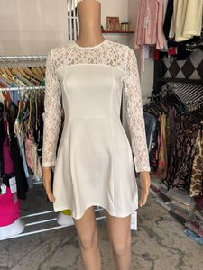 Savana Elegant White Lace Dress