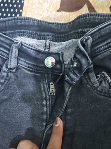 Stylish Wide Leg Grey Denim Jeans