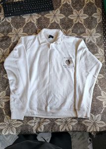 Vintage Embroidered Collared Sweatshirt
