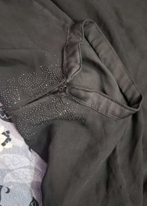 Elegant Black Abaya with Embellishments