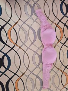 Pink Strapless Padded Bra