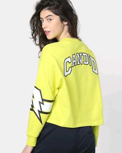 ONLY Bright Yellow Graphic Sweatshirt