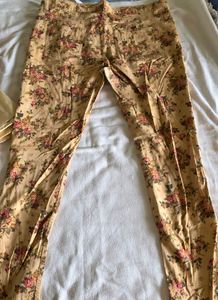 Vintage Floral Print Jeans
