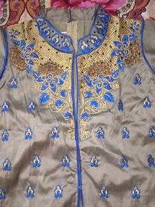 Embroidered Kurta with Long Skirt
