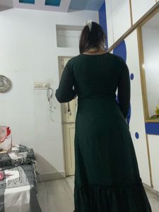 Emerald Green Embroidered Gown