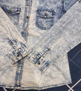 Vintage Acid Wash Denim Shirt