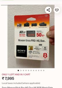 Original Sony Memory Stick Pro HG Duo 8GB Card