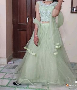 Beautiful C-Green Lehngha Choli Woman Girl's 🥰