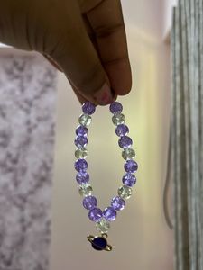 Purple Planet Beaded Bracelet