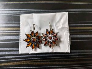 Blooming flower hook earrings