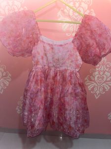 Tokyo Talkies Pink Floral Puff Sleeve Mini Dress