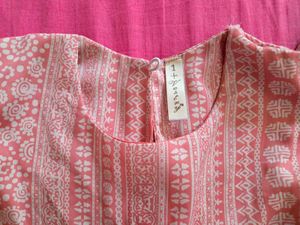 Pink Printed Puff Sleeve Top