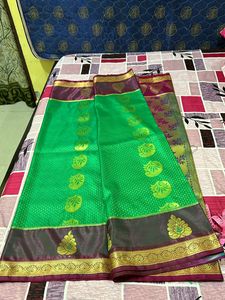 Vibrant Green Kanjeevaram Art Silk Saree