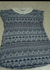 2 Top Blue Printed