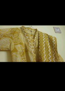 Yellow Floral Kurta Set