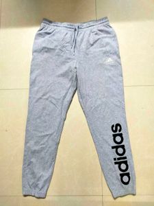 Adidas Grey Logo Sweatpants Jogger For Men