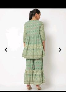 Green Printed Kurta Set . no Dupptta.  size M