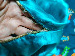 Beautiful Satin Teal kurti