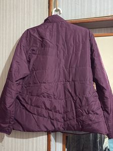 Burgundy women Puff Jacket