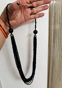 Vintage Black Beaded Layered Necklace✨