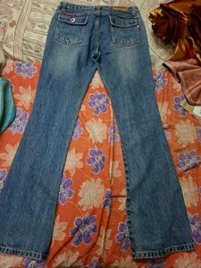 Super low waist flared jeans