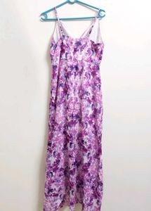 Floral Printed Wrap Style Maxi Dress