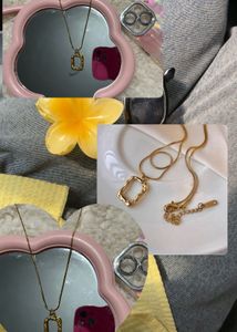Gold Geometric Pendant Necklace