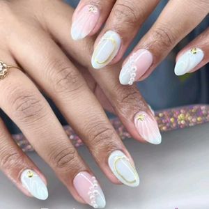 Elegant Ombre Almond Nails