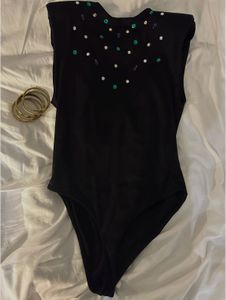 *SALE* Zara Black Embellished Bodysuit