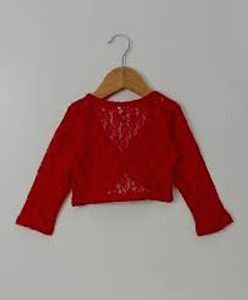 Red Knit Bolero Shrug