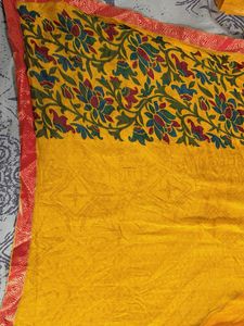 Vibrant Floral Print Saree with blouse