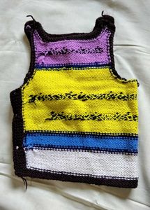 Handmade knitted Winter Baby Top Vest Sweater