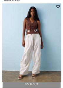 westside Brown Lace-Up Halter Top