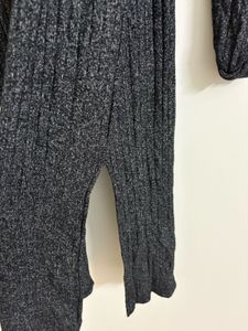 Longline Grey Ribbed Cardigan/ shrug