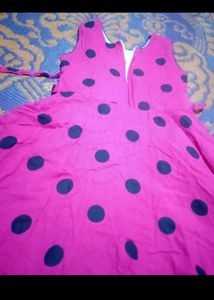 Pink Polka Dot baby girl frock