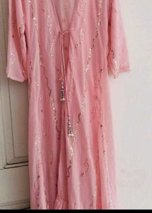 Pink Sequined Ethnic shrug