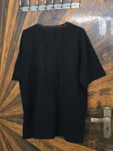The Souled Store Solid Black Oversized T-Shirt