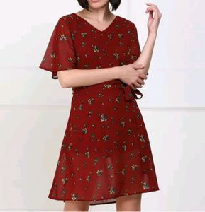 Maroon Mini Dress
