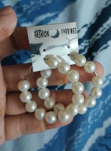 Pearl Bead Bracelet & Earring Set