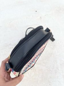 Round Tribal Print Crossbody Bag