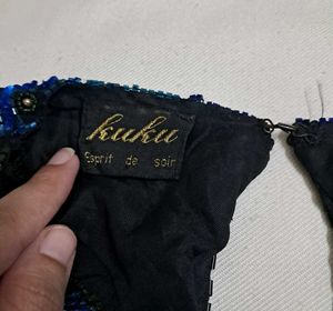 Y2k Vintage Embellished Black Chatpata Desi Top