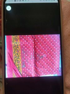 Beautiful Red Saree with Polka Dots
