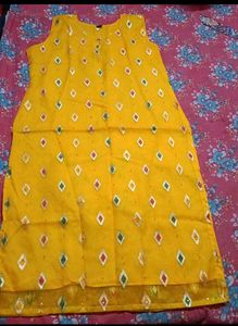 Yellow Embroidered Kurta