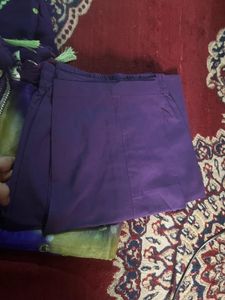 Purple Mirror Georgette Suit Set