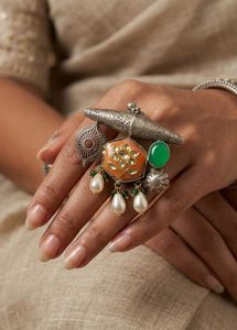 ✨ FRESH ARRIVAL ✨ Unique Ethnic Ring with Pearls