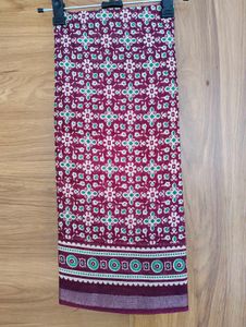 Maroon Printed Saree