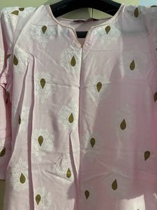 Pastel Pink Kurti In Size M