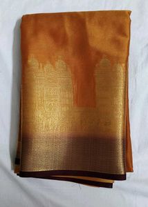 Elegant green  crepe Silk Saree