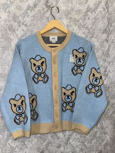Mlb Cute Teddy Bear Cardigan
