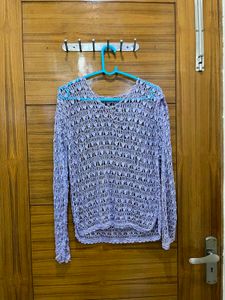 Sheer Crochet Knit Top